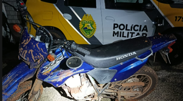 Motocicleta furtada em Chapecó é recuperada pela Polícia Militar