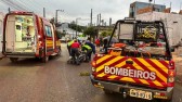 Mulher fica ferida ao cair de motocicleta em São Miguel do Oeste