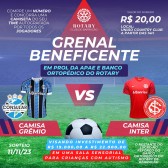 Rotary Club de Barracão realizará  "Grenal Beneficente"