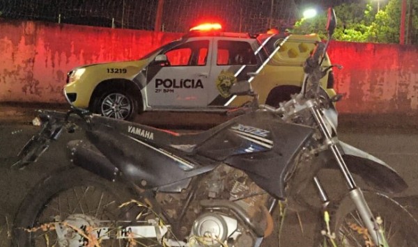 Polícia Militar recupera motocicleta furtada