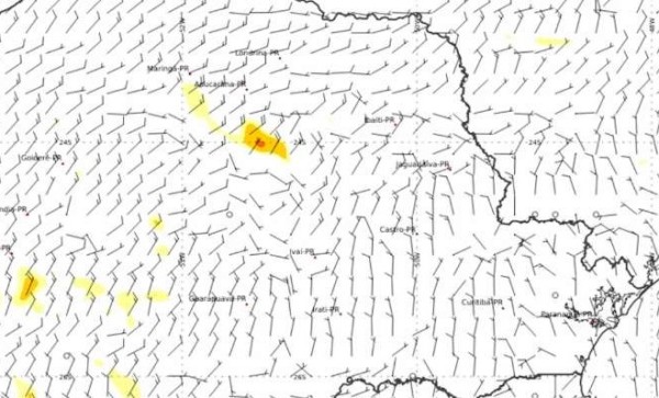 Confira as cidades do Paraná que registraram rajadas de vento acima de 50 km/h