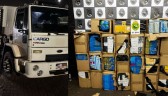 Polícia Militar apreende carga de celulares contrabandeados escondida em caminhão em Corbélia