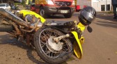 Motociclista fica ferido em colisão contra automóvel no centro de São José do Cedro