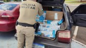Polícia Militar realiza grande apreensão de cigarros contrabandeados