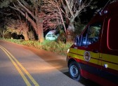 Carro sai da pista na rodovia entre São José do Cedro e Princesa