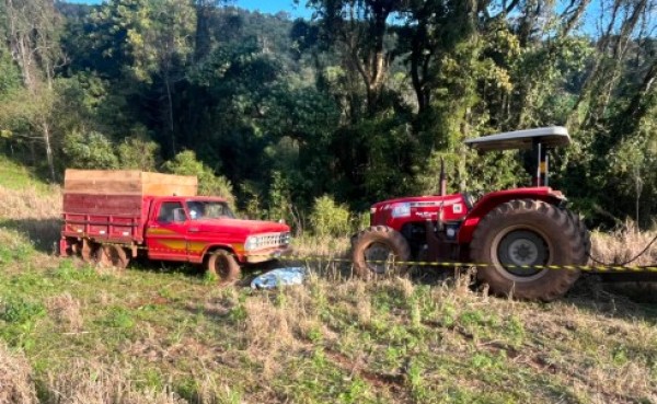 Trabalhador morre atropelado por trator no interior de Ipuaçu