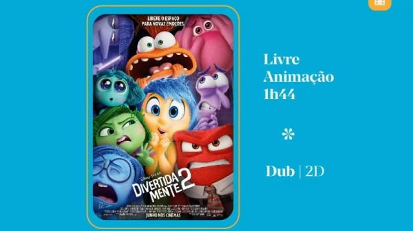 Divertidamente 2: Chapecó terá sessão especial para autistas e pessoas com síndrome de down