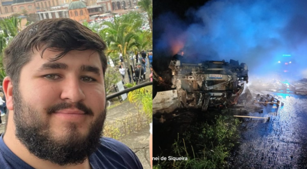 Caminhoneiro de 27 anos morre carbonizado após capotamento e incêndio na BR-280