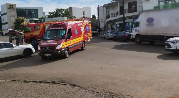 Acidente de trânsito é registrado  na Rua Nereu Ramos