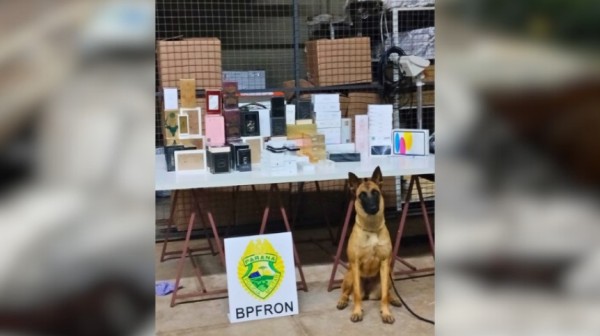 BPFRON apreende eletrônicos e perfumes em ônibus interestadual