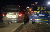 PRF apreende 363 kg de maconha e recupera carro roubado na BR-480
