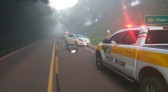 Motociclista fica ferido em colisão frontal na SC 305 em Anchieta