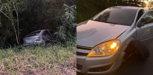 Acidente de trânsito é registrado na BR 280 e condutor foge do local