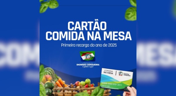 Prefeitura realiza primeira recarga de 2025 do cartão "Comida na Mesa"