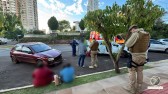 Ocupante de carro fica ferida em colisão no centro