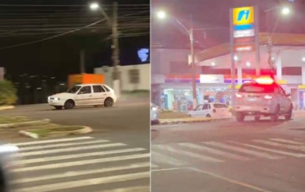 Homem é preso após jogar carro contra policiais e fugir em alta velocidade