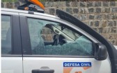 Caminhonete da Coordenadoria Regional da Defesa Civil tem vidro quebrado e objetos furtados