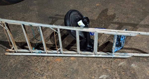 Polícia Militar recupera escada e ventilador que seriam vendidos para a compra de drogas