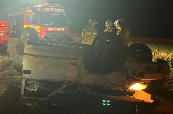Motorista morre após carro capotar em Abelardo Luz