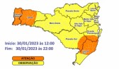 Temporais, raios e granizo devem mudar a paisagem de SC nesta segunda-feira; veja locais
