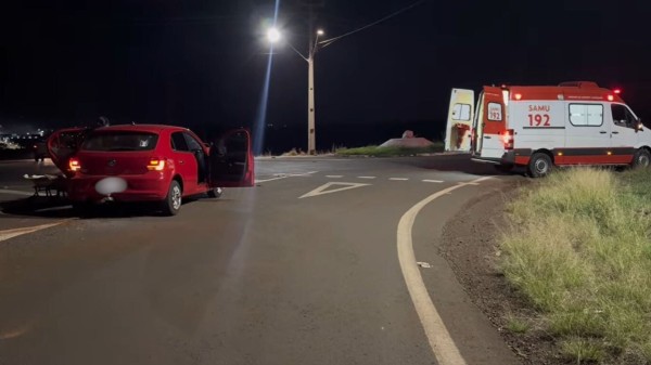 Acidente no Trevo das Folhas, em Realeza, deixa um ferido