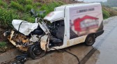 Colisão frontal na BR-163 deixa motorista ferido
