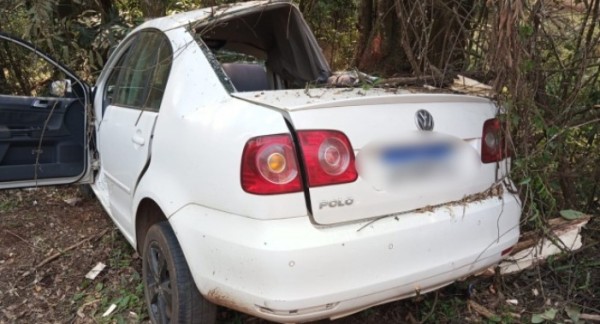 Condutor e caroneiro ficam feridos em acidente na BR-282