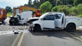 Motorista morre em acidente entre três veículos na BR-282