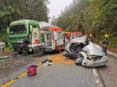 Grave acidente na BR-282 em Águas Mornas tira a vida de uma pessoa e deixa outras três feridas