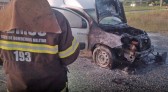 Populares ajudam a controlar incêndio em veículo antes da chegada dos bombeiros