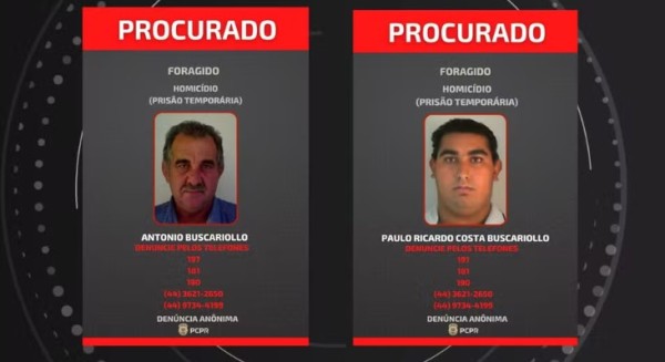 Após 11 meses foragidos, suspeitos de matar homens que foram cobrar dívida no PR entram na lista vermelha da Interpol