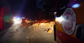 Deslizamento interdita parcialmente a BR-282