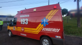 Equipe de socorristas atende acidente de trânsito na BR-163