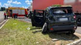 Duas pessoas ficam feridas em colisão lateral na BR-280, no trevo de acesso a Salgado Filho