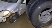 Acidente de trânsito envolvendo carro e carreta é registrado na BR-163