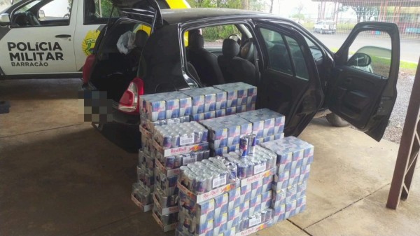 Energéticos Red Bull contrabandeados da Argentina são apreendidos em Barracão