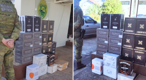 BPFRON apreende bebidas descaminhadas da Argentina durante operação