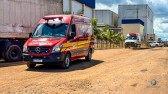 Trabalhador é resgatado após queda e fratura exposta