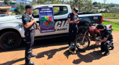 Polícia recupera motocicleta furtada em Bernardo de Irigoyen; suspeito é identificado