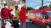 Gêmeos nascem em ambulância durante parto emergencial e mobilizam bombeiros em SC