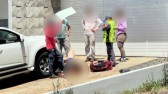 Trabalhador é resgatado após queda de quatro metros