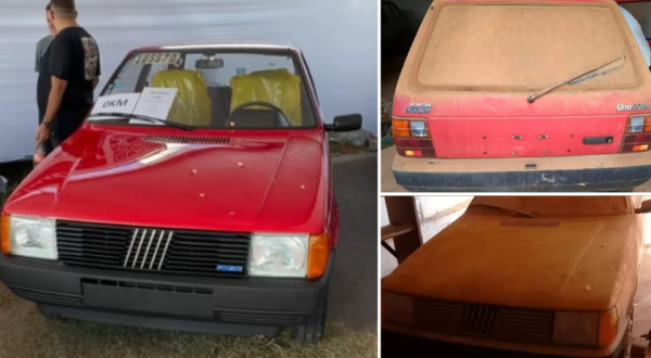 Fiat Uno Mille guardado por 30 anos é vendido por fortuna em evento de carros antigos
