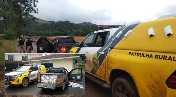 Patrulha Rural apreende 25 caixas de cigarros contrabandeados
