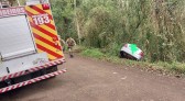 Homem é resgatado após saída de pista no interior de Itapiranga