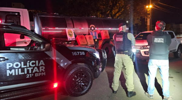 Caminhão com 80 mil maços de cigarros contrabandeados é apreendido após perseguição no Paraná