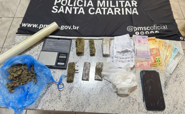 Casal é preso por tráfico de drogas na SC-161