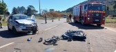 Motociclista é arremessado após colisão com carro na PR-180