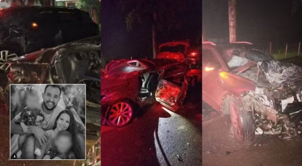 Acidente mata casal, dois filhos e amigo da família no Oeste de Santa Catarina
