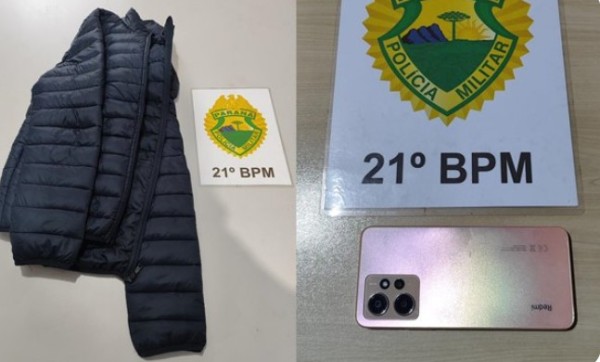 Homem que praticou furtos de jaqueta e celular é preso pela PM