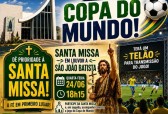 Horário da Santa Missa é antecipado para permitir participação dos fiéis no jogo do Brasil